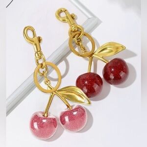 Gold Red or Cherry Keychain/Charm
